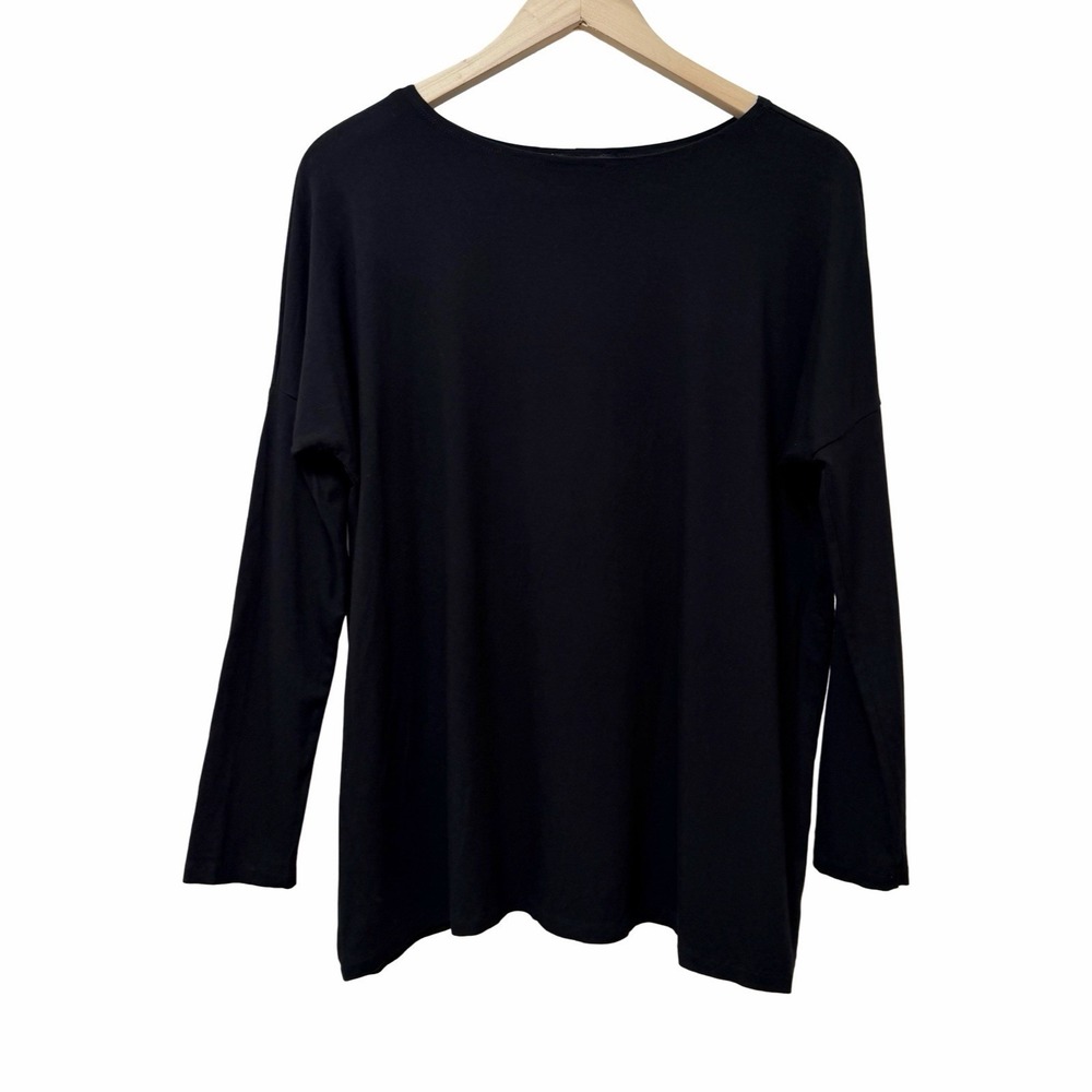 Hatch The Perfect Long Sleeve Jersey T Shirt Size 2/M Black Stretch Everyday